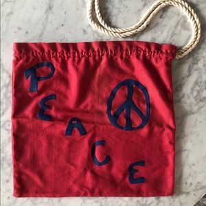 Marc by Marc Jacobs Peace Red Canvas Tote